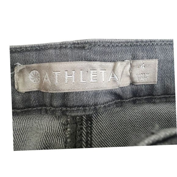 Athleta Sculptek Womens Gray Mid Rise Stretch Skinny Jeans 4 - Picture 7 of 8